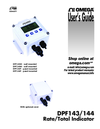 Thumbnail of document Manual - DPF144W Rate & Total Flow Meter Indicator, Rugged NEMA 4X